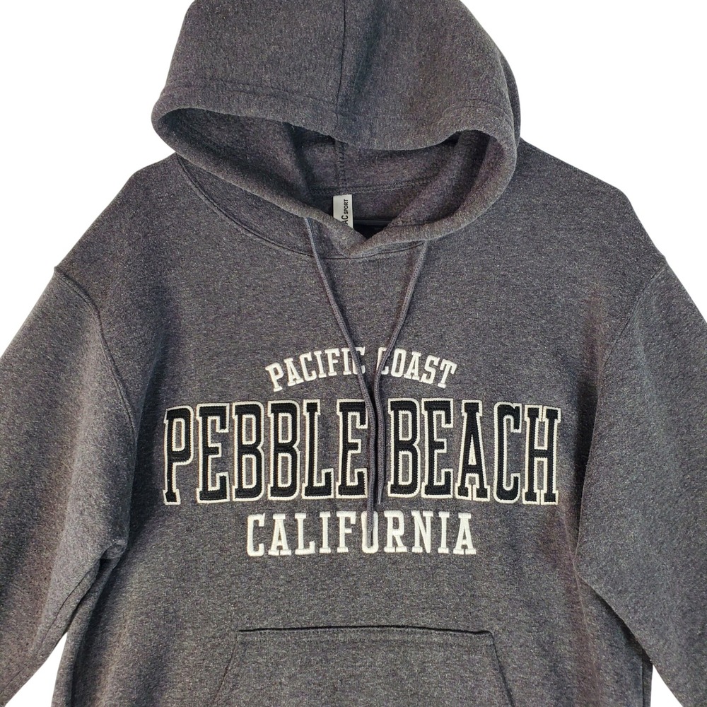 AC Sport Pebble Beach California Hoodie Charcoal Gray Pullover Small